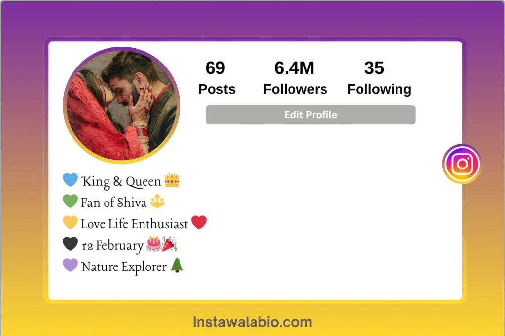 Romantic Love Bio Instagram