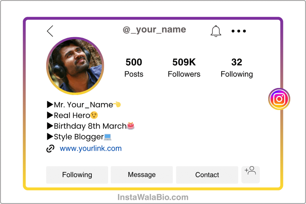 Instagram Bio in Hindi for Boy