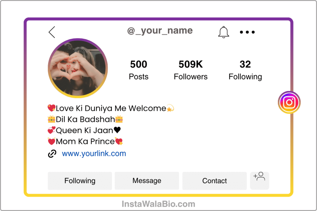 Love Instagram Bio in Hindi