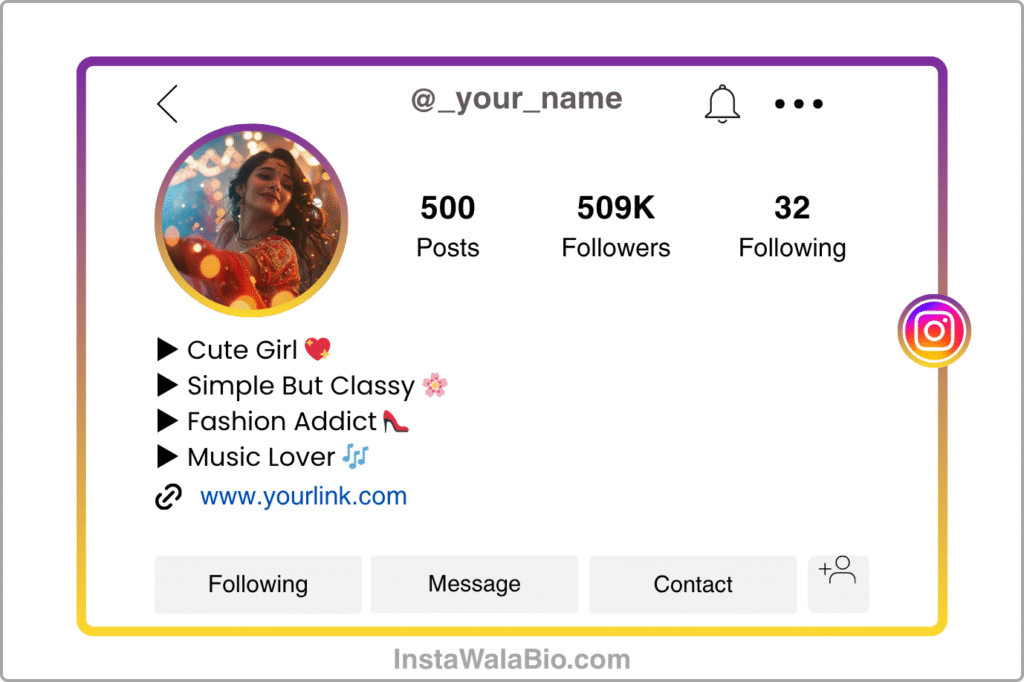 Instagram Bio in Hindi for Girl